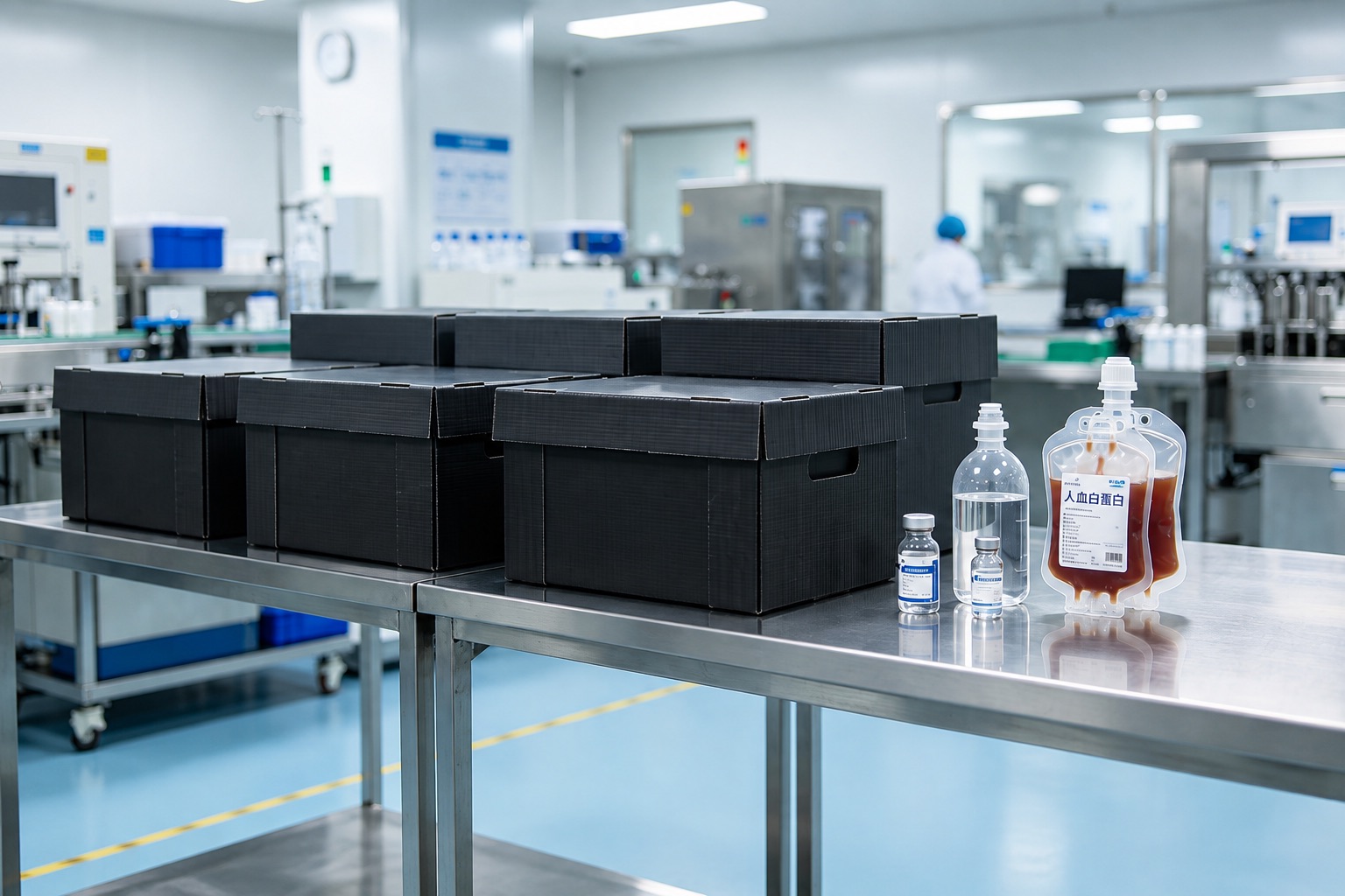 Reusable packaging in a controlled medical production environment